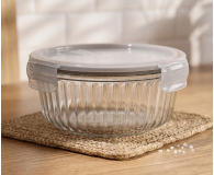 Altom Fresh Relief pojemnik z pok. okrągły 0,95l 18x18x7,5cm taupe - 1580555 - zdjęcie 5